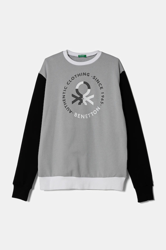 United Colors of Benetton hanorac de bumbac pentru copii print gri 3J68C10N2.G.Seasonal