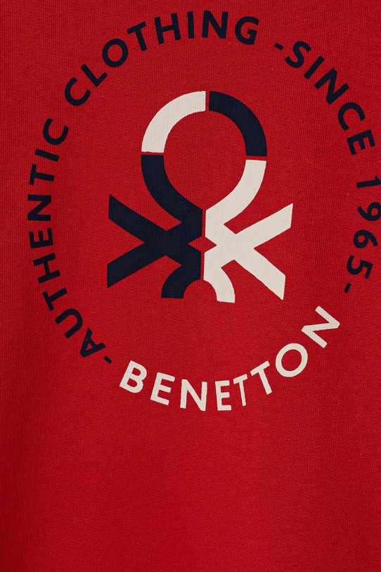 Băieți United Colors of Benetton hanorac de bumbac pentru copii 3J68C10N2.G.Seasonal rosu
