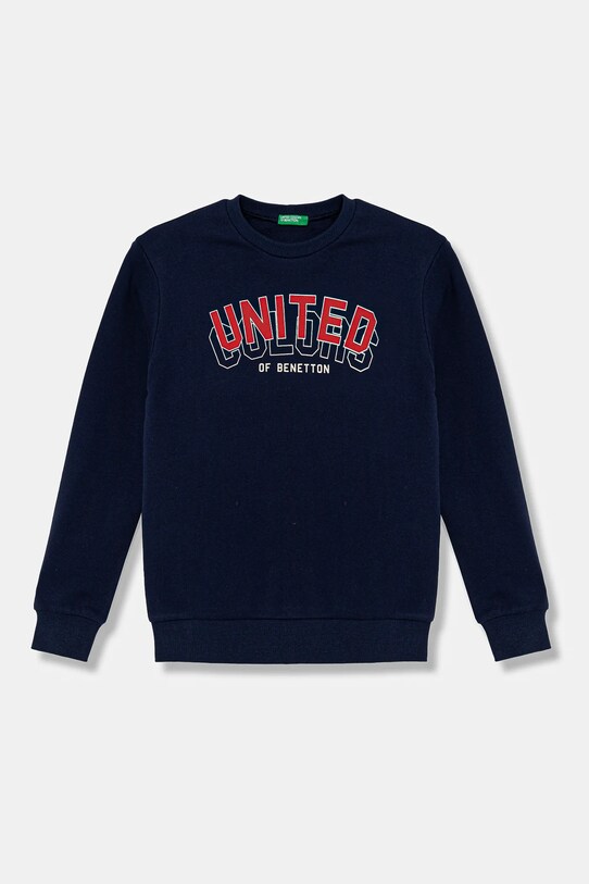 United Colors of Benetton hanorac de bumbac pentru copii print bleumarin 3J68C10N2.G.Seasonal