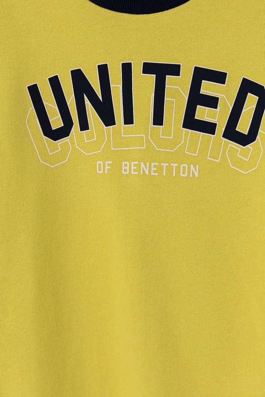 Băieți United Colors of Benetton hanorac de bumbac pentru copii 3J68C10N2.G.Seasonal verde