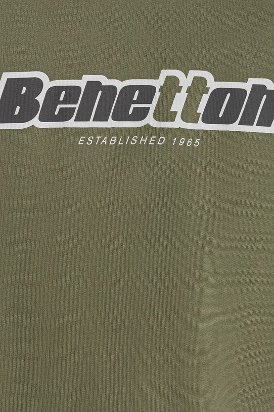 Băieți United Colors of Benetton hanorac de bumbac pentru copii 3J68C10N2.G.Seasonal verde