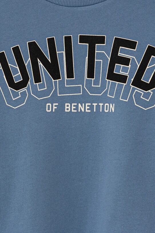 Мальчик Детская хлопковая кофта United Colors of Benetton 3J68C10N2.G.Seasonal голубой