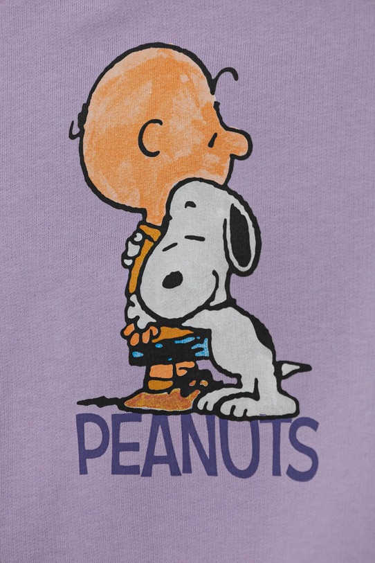 Băieți United Colors of Benetton hanorac de bumbac pentru copii 3PQMG10I8.P.Seasonal violet