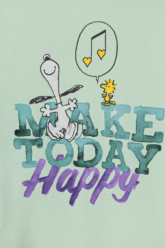 Băieți United Colors of Benetton hanorac de bumbac pentru copii 3PQMG10I8.P.Seasonal verde