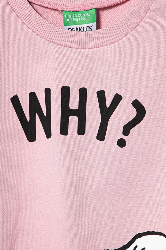 Băieți United Colors of Benetton hanorac de bumbac pentru copii 3UNIC10NF.G.Seasonal roz