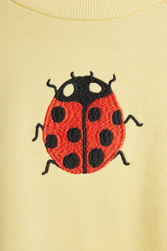 Mini Rodini bluza bawełniana dziecięca Ladybugs żółty 2522010923