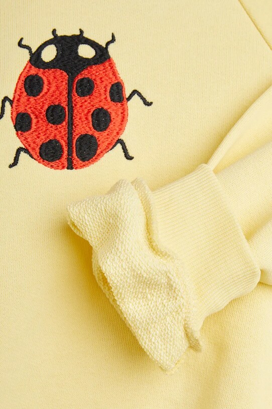 Mini Rodini bluza bawełniana dziecięca Ladybugs 2522010923 żółty