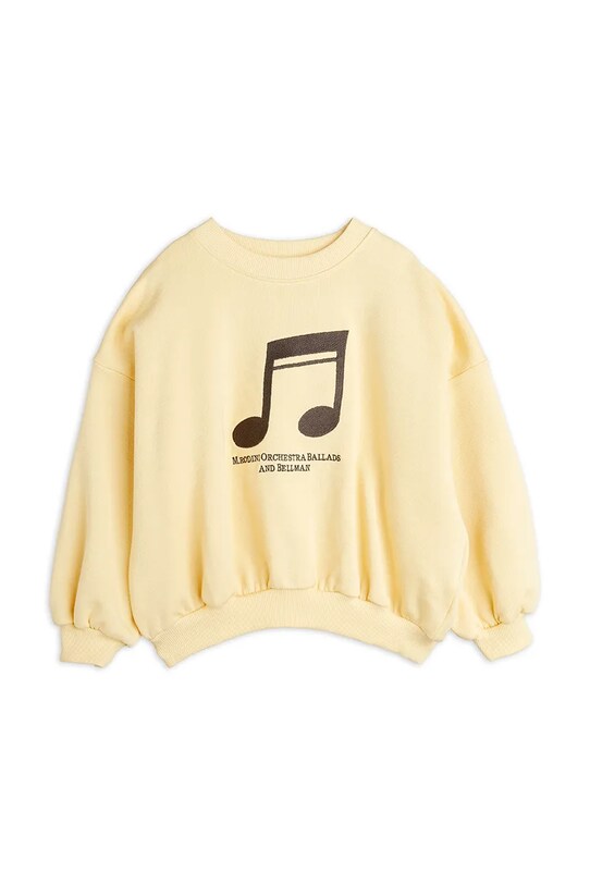 Otroški bombažen pulover Mini Rodini Note 2522011623 rumena SS25