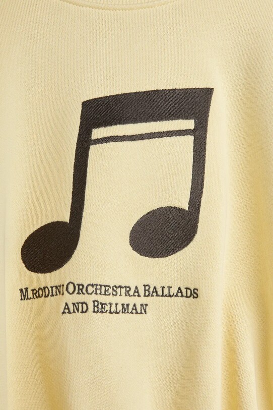 Otroški bombažen pulover Mini Rodini Note rumena 2522011623