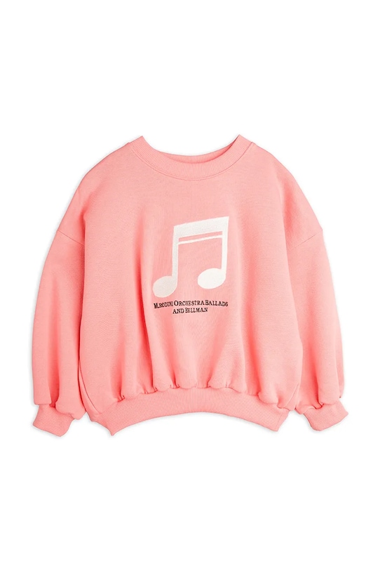 Otroški bombažen pulover Mini Rodini Note Brez kapuce oranžna 2522011628