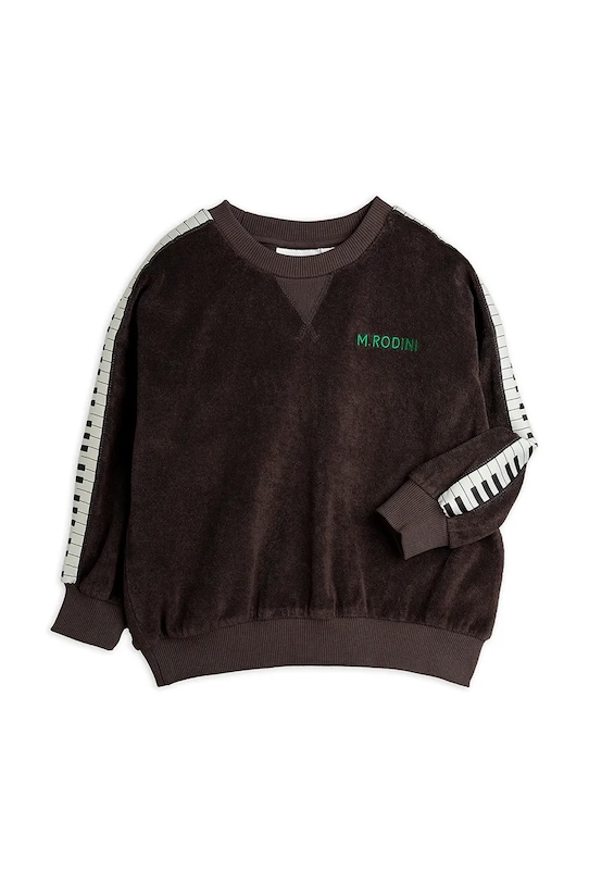 Otroški bombažen pulover Mini Rodini Piano terry 2522015599 črna SS25