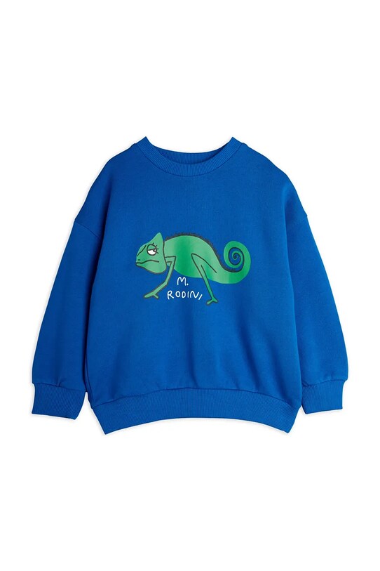 Дитяча бавовняна кофта Mini Rodini Lizard 2522016660 блакитний SS25
