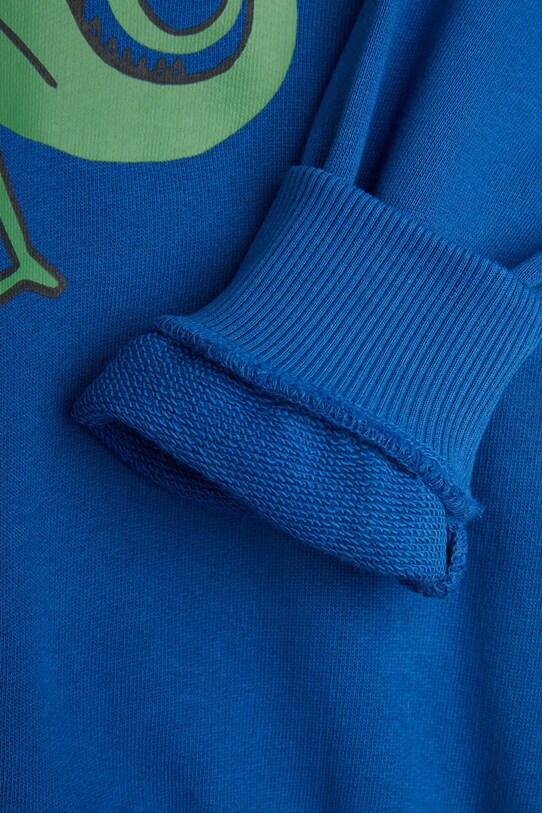 Mini Rodini bluza bawełniana dziecięca Lizard 2522016660 niebieski