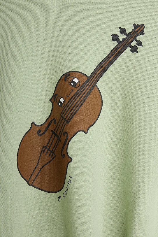 CHLAPEC Dětská bavlněná mikina Mini Rodini Violin 2522016775 zelená