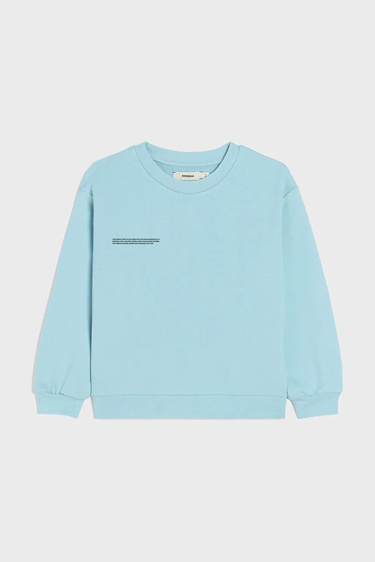Pangaia bluza KIDS' 365 MIDWEIGHT SWEATSHIRT bez kaptura niebieski 10000279.CARRYOVER