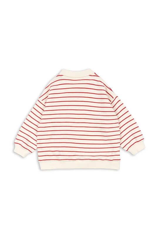 Chłopiec Konges Sløjd bluza bawełniana dziecięca RHW X KS LARGO SWEAT GOTS KS103608 czerwony