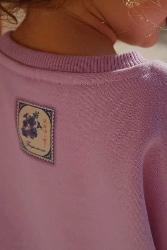 Konges Sløjd bluza bawełniana dziecięca RHW X KS LETTRE SWEAT OCS KS103611