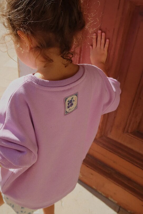 Konges Sløjd bluza bawełniana dziecięca RHW X KS LETTRE SWEAT OCS KS103611