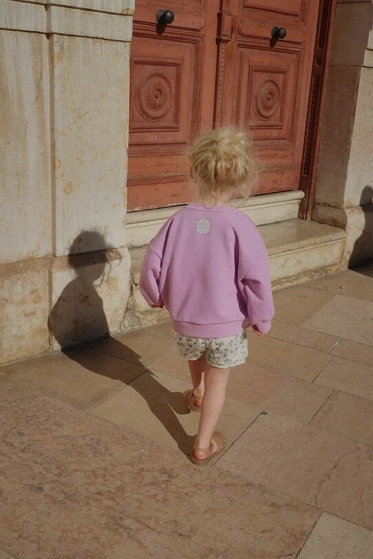 Konges Sløjd bluza bawełniana dziecięca RHW X KS LETTRE SWEAT OCS KS103611