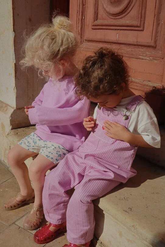 Konges Sløjd bluza bawełniana dziecięca RHW X KS LETTRE SWEAT OCS KS103611