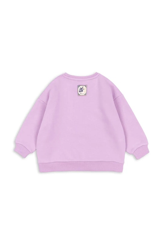 Chłopiec Konges Sløjd bluza bawełniana dziecięca RHW X KS LETTRE SWEAT OCS KS103611 fioletowy