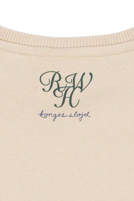 Konges Sløjd bluza bawełniana dziecięca RHW X KS ROLLER SWEAT OCS beżowy KS103619