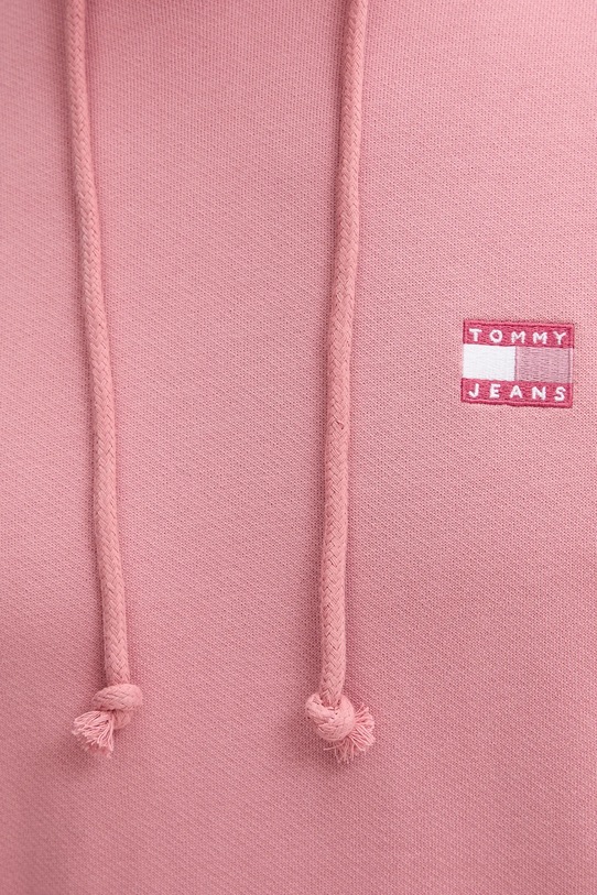 Bavlnená mikina Tommy Jeans ružová DM0DM20258