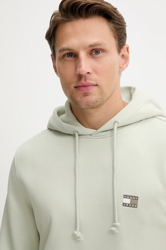 Îmbrăcăminte Tommy Jeans hanorac de bumbac DM0DM20258 verde
