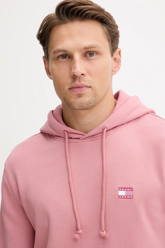Îmbrăcăminte Tommy Jeans hanorac de bumbac DM0DM20258 portocaliu