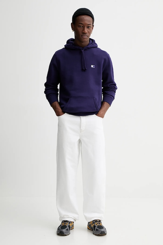Bavlněná mikina Tommy Jeans DM0DM20258 fialová SS25