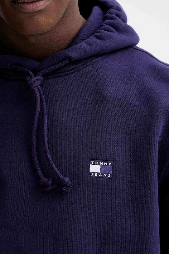 Bavlněná mikina Tommy Jeans DM0DM20258 fialová