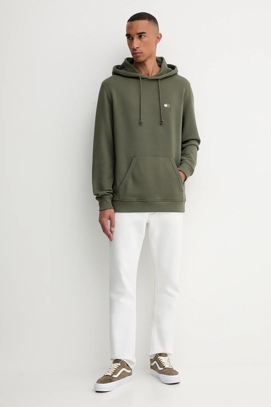 Бавовняна кофта Tommy Jeans DM0DM20258 зелений SS25