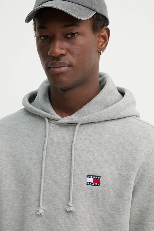 Bavlnená mikina Tommy Jeans sivá DM0DM20258