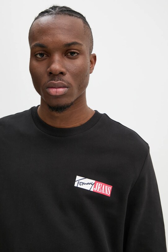 Одежда Хлопковая кофта Tommy Jeans DM0DM20341 чёрный