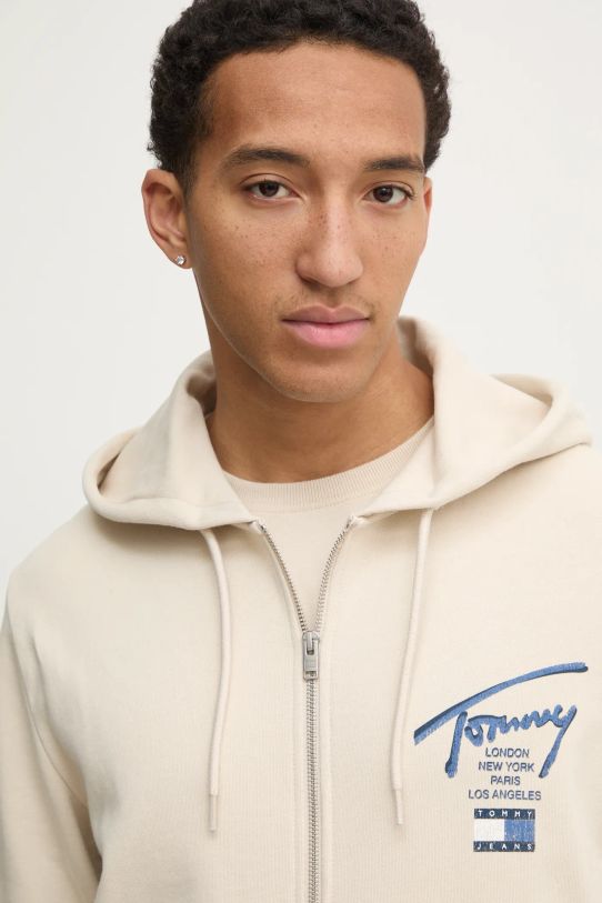 Хлопковая кофта Tommy Jeans бежевый DM0DM21101