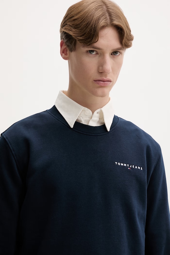 Tommy Jeans mikina pánska s bavlnou tmavomodrá DM0DM20249