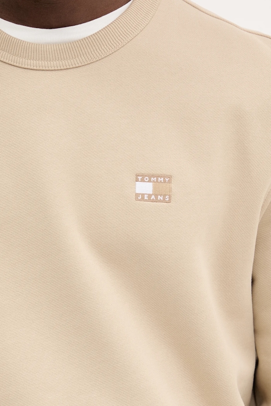 Tommy Jeans hanorac de bumbac bej DM0DM20660