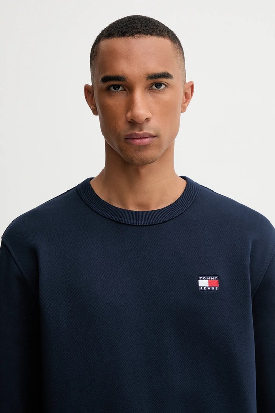 Pamučna dukserica Tommy Jeans mornarsko plava DM0DM20660