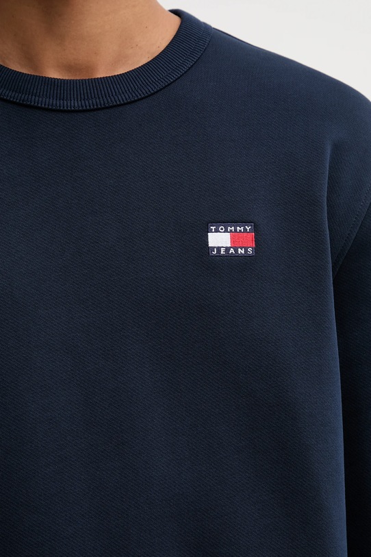 Pamučna dukserica Tommy Jeans DM0DM20660 mornarsko plava