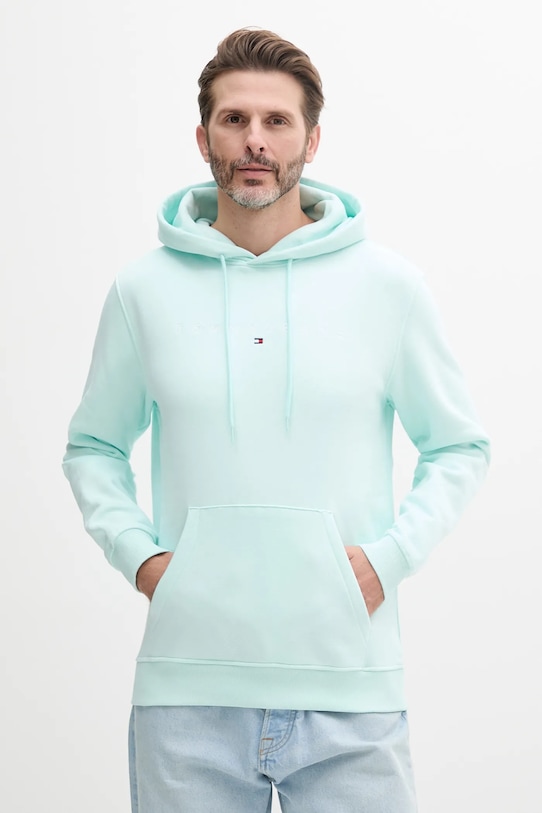 Mikina Tommy Jeans tyrkysová DM0DM20746
