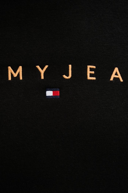 Tommy Jeans Μπλούζα με κουκούλα ανδρική βαμβακερή DM0DM20746 μαύρο