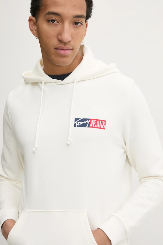 Дитяча бавовняна кофта Tommy Jeans бежевий DM0DM20257