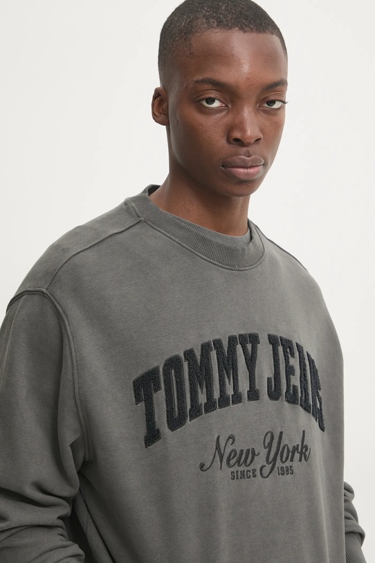 Oblečení Bavlněná mikina Tommy Jeans DM0DM20262 šedá