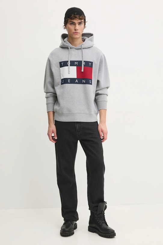 Mikina Tommy Jeans DM0DM21174 sivá SS25