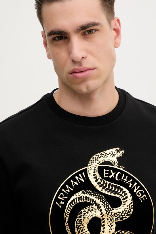 Bavlněná mikina Armani Exchange černá XM000216.AF10830