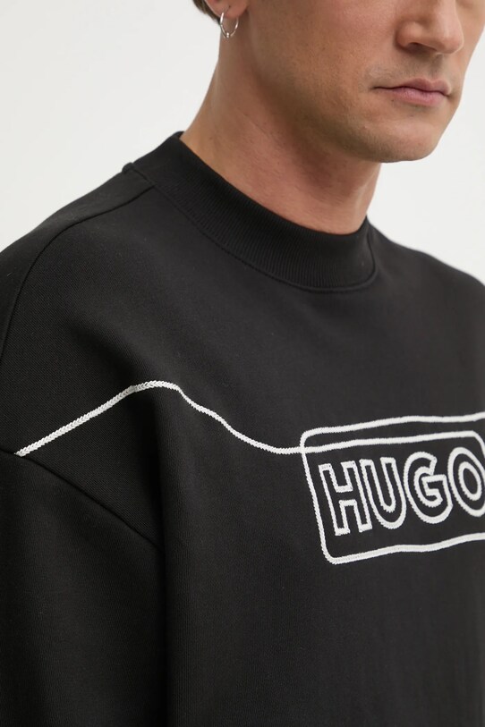 Бавовняна кофта Hugo Blue 50530335 чорний