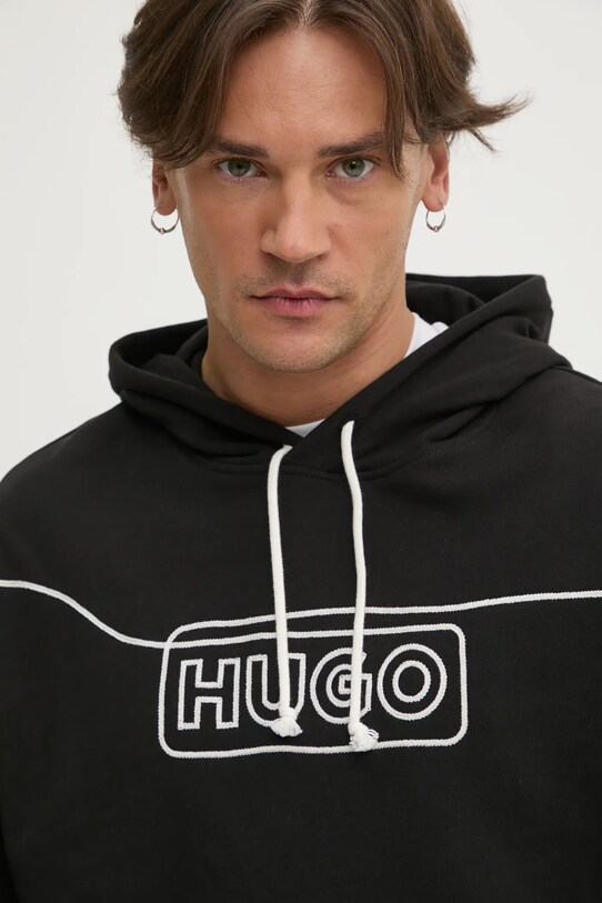 Хлопковая кофта Hugo Blue чёрный 50530342