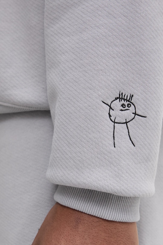 HUGO Blue bluza bawełniana 50530436 szary