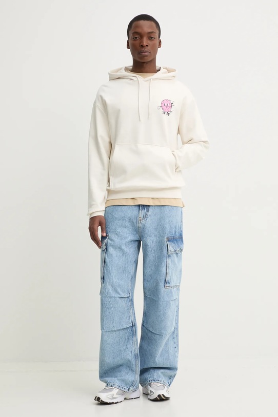 Хлопковая кофта Hugo Blue 50532264 бежевый SS25