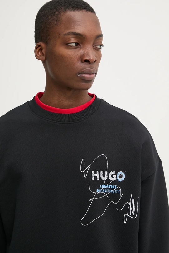 HUGO Blue bluza bawełniana czarny 50534210